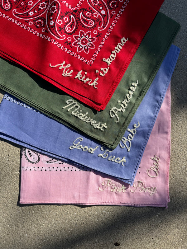 Chappell Roan Hand Embroidered Bandanas